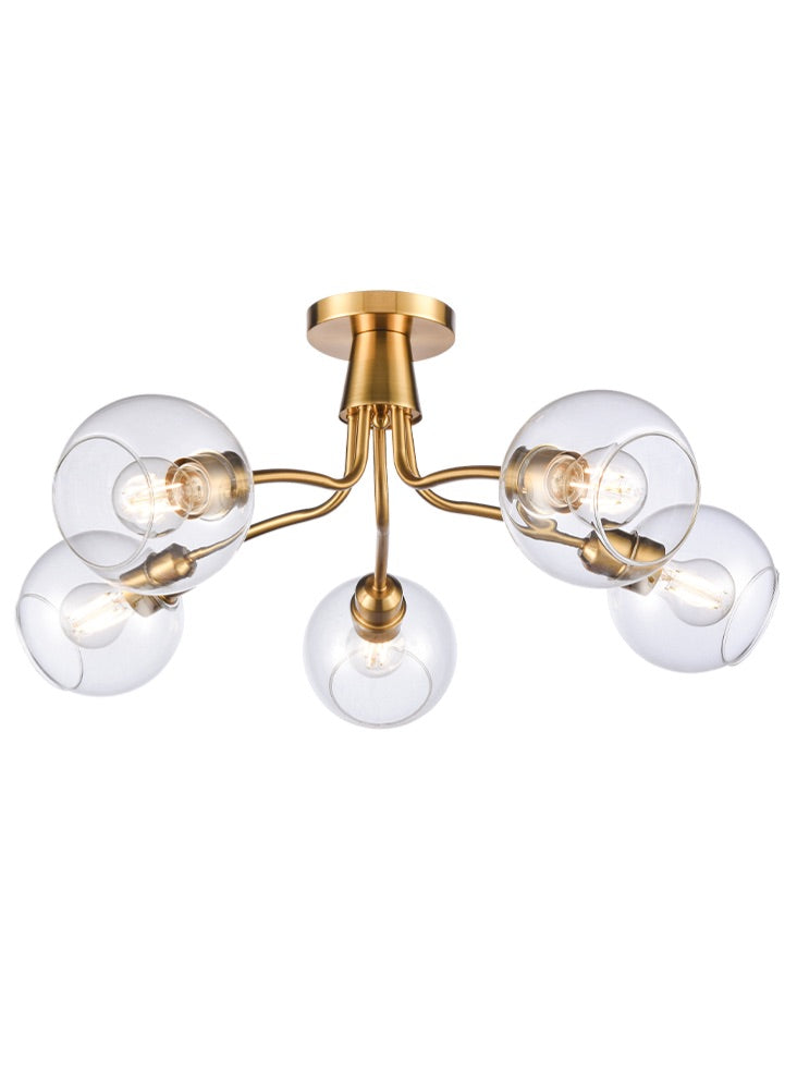 Chalice 3/5Lt Semi Flush Ceiling Light- Aged Brass