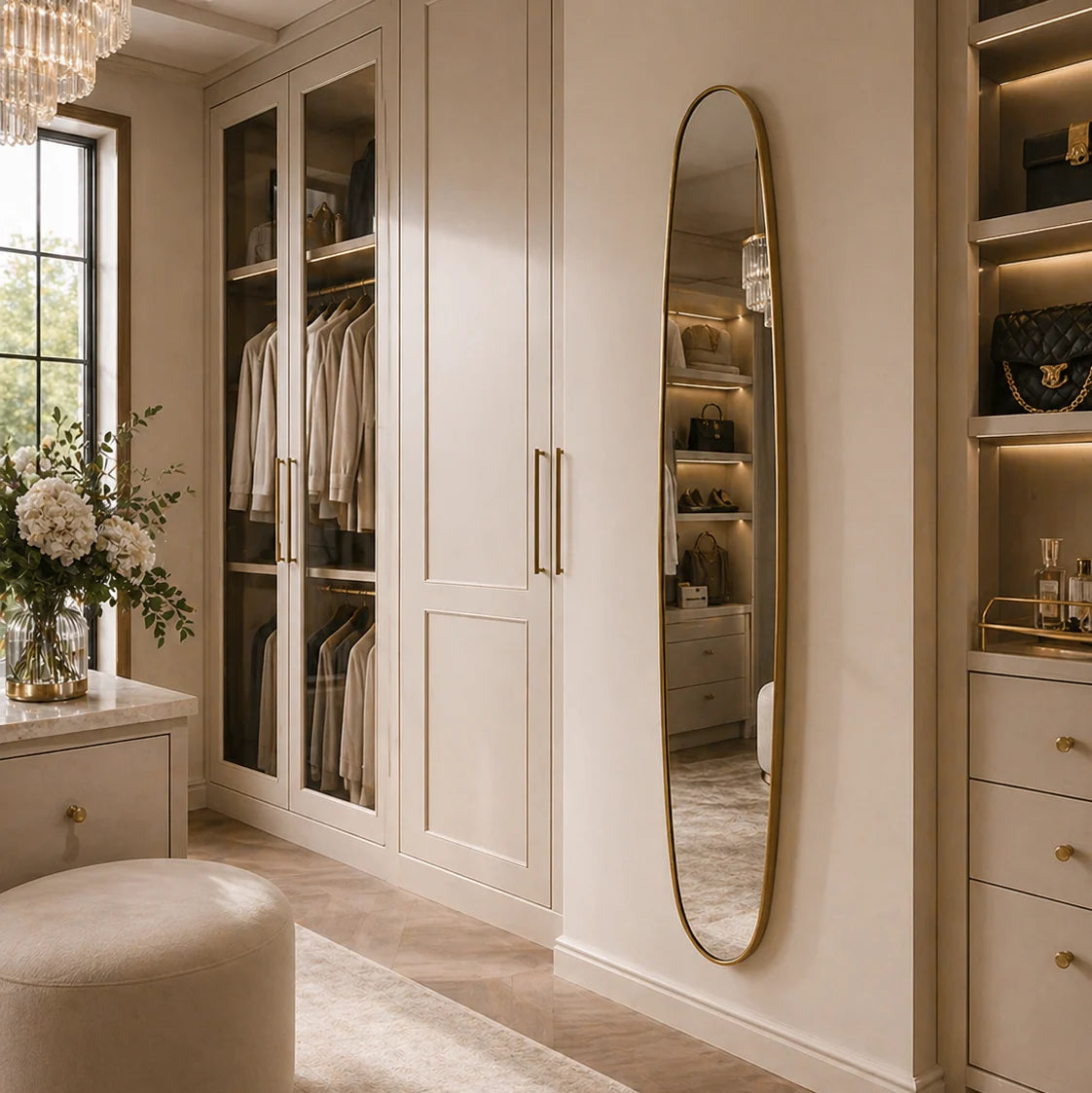 Blair Mirror Champagne Silver