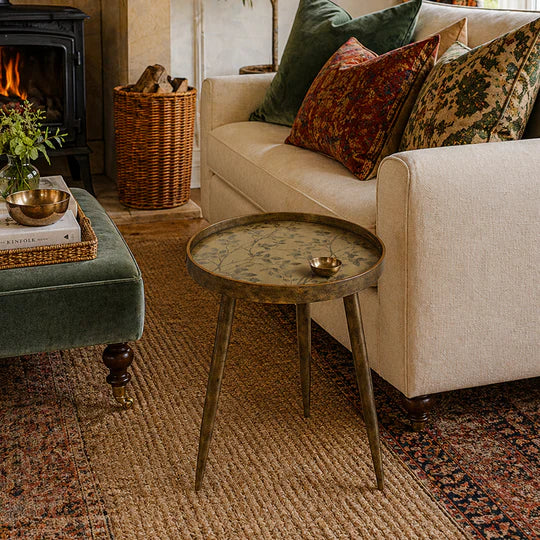 Oriental Floral Side Table