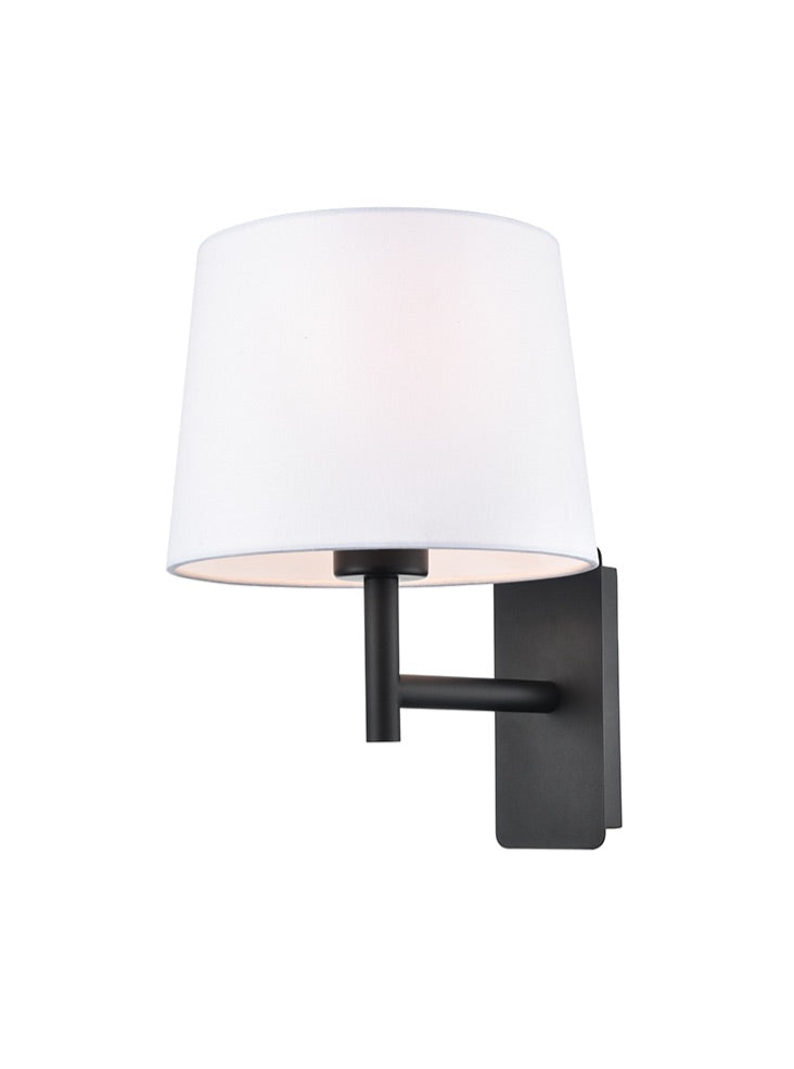 Christie 1lt Wall Light- Black/ Nickel/ Brushed Brown