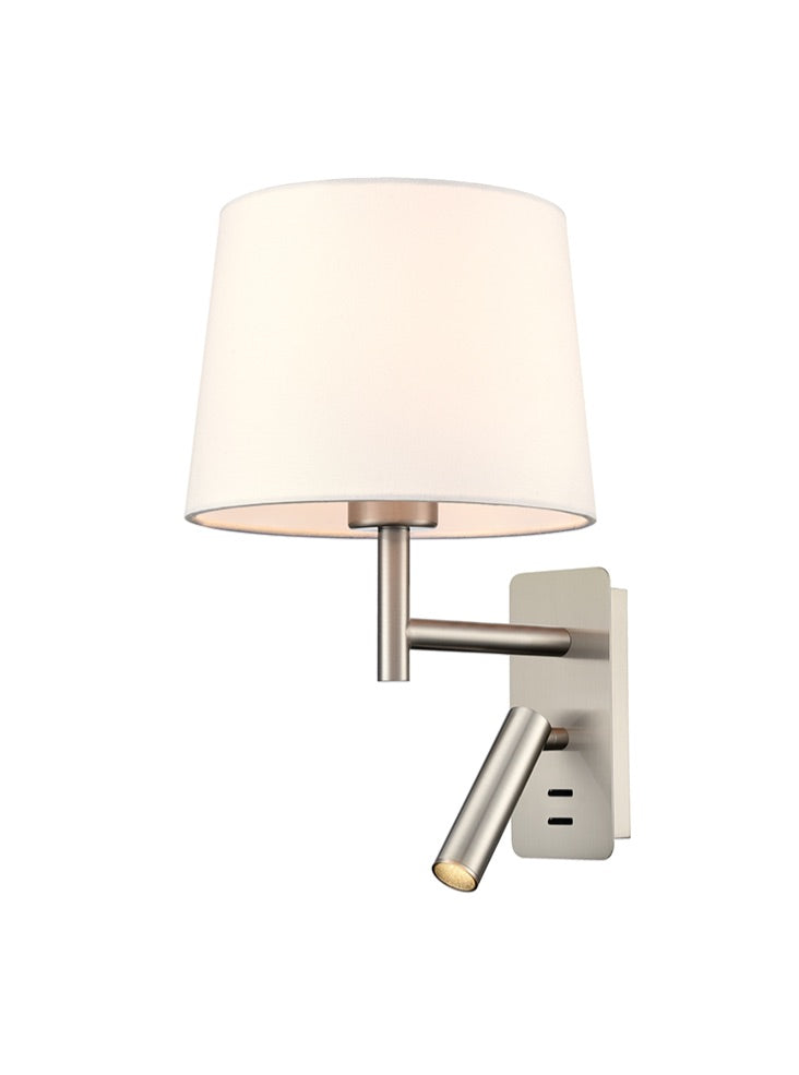 Castana Wall Light w/ Reader - Various Colours