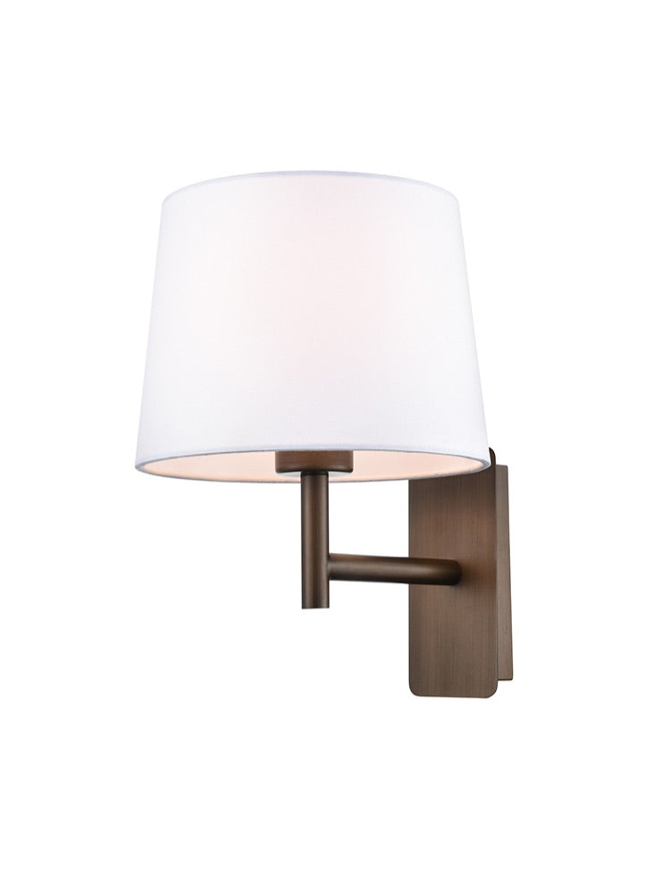 Christie 1lt Wall Light- Black/ Nickel/ Brushed Brown