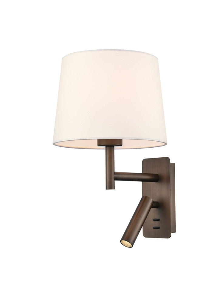 Castana Wall Light w/ Reader - Various Colours