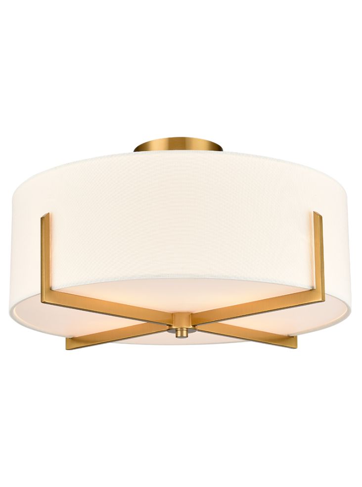 Sutton 4Lt Flush Light- Cream Finish
