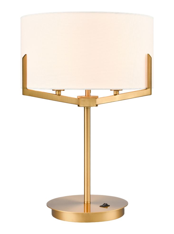Sutton 3Lt Table Lamp - Cream Finish