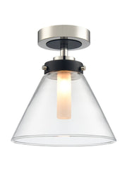 Conika Flush Fitting IP44 - Matt Black And Polished Nickel/Aged Brass