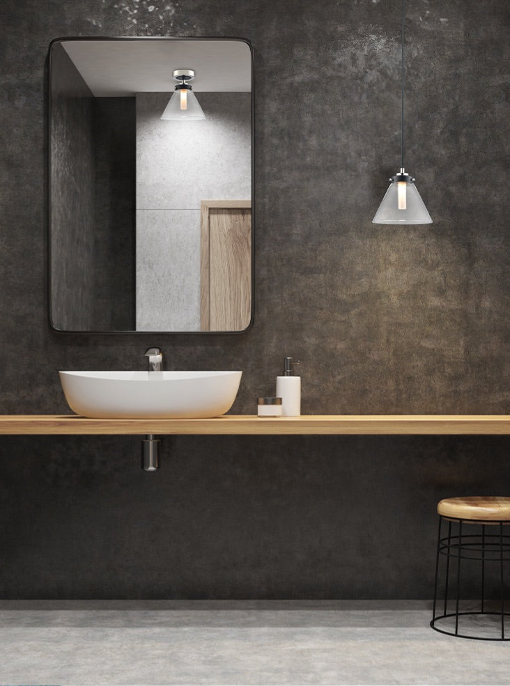 Conika Flush Fitting IP44 - Matt Black And Polished Nickel/Aged Brass
