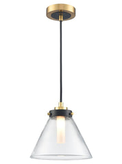 Conika Pendant IP44 - Matt Black And Polished Nickel/Aged Brass