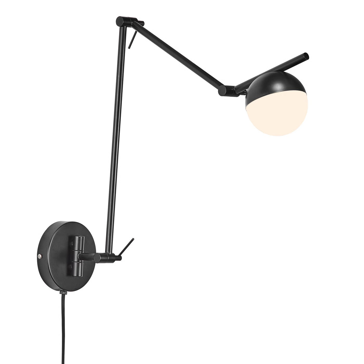 Contina Task Wall Light- Black/ Brass Finish