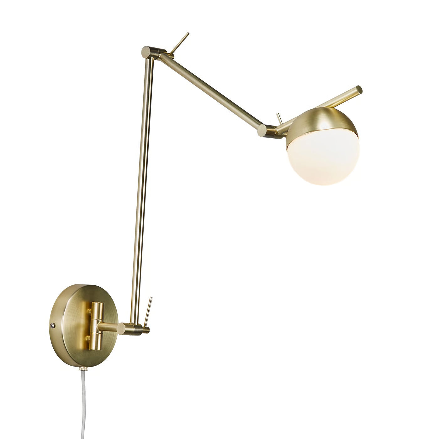 Contina Task Wall Light- Black/ Brass Finish