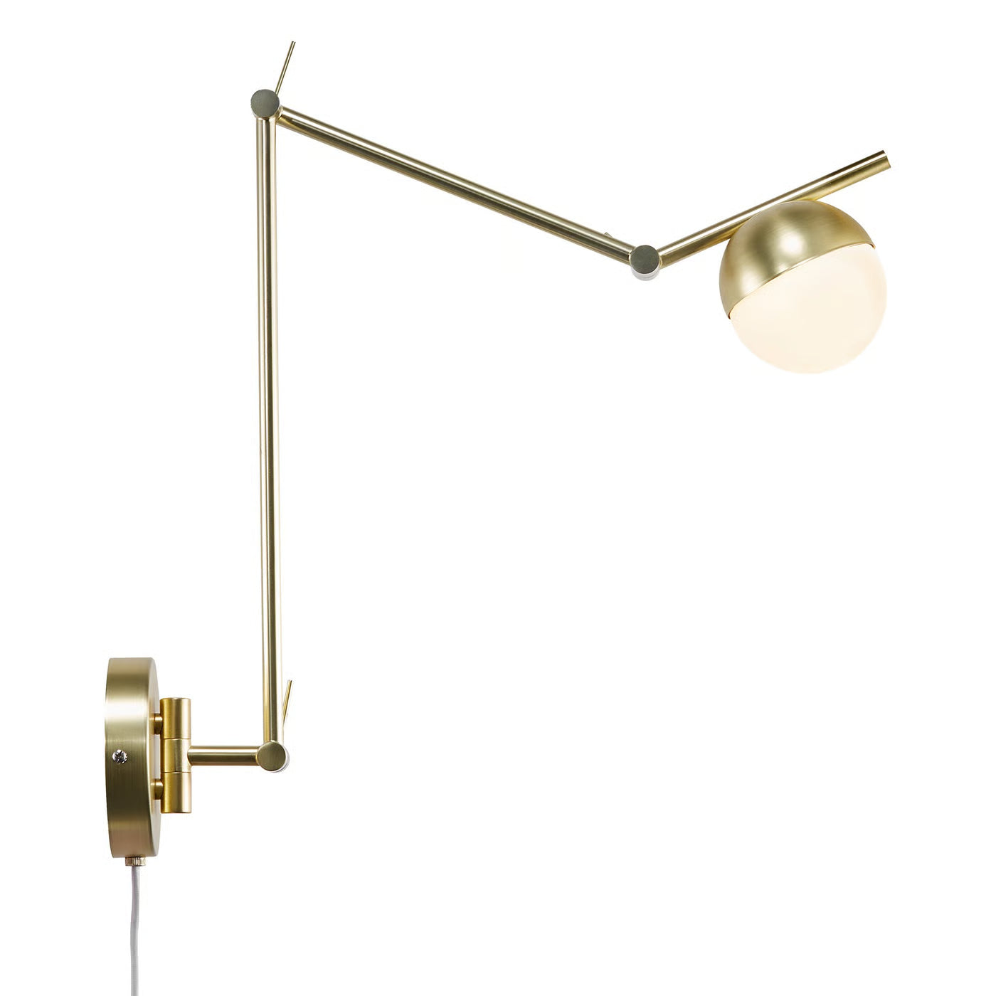 Contina Task Wall Light- Black/ Brass Finish