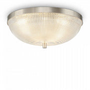 MAYTONI | Coupe 3lt Flush Ceiling Lamp | Nickel/Glass - Cusack Lighting