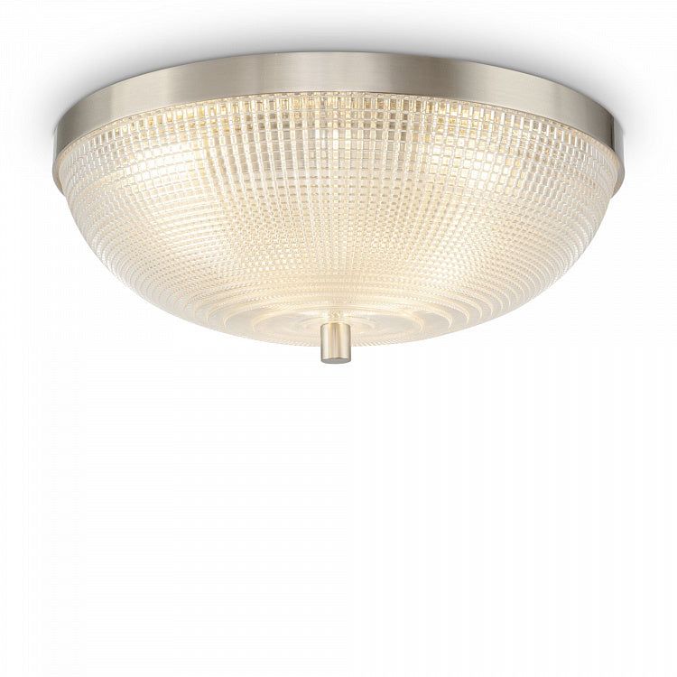 MAYTONI | Coupe 3lt Flush Ceiling Lamp | Nickel/Glass - Cusack Lighting