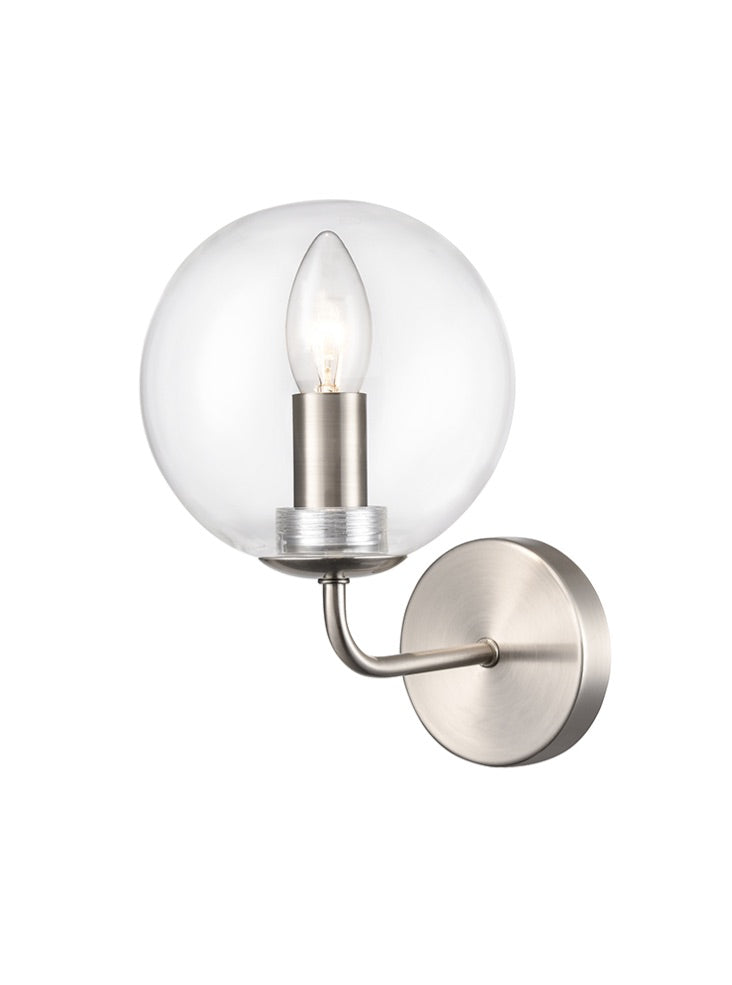 Syston 1lt Wall Bracket In Satin Nickel