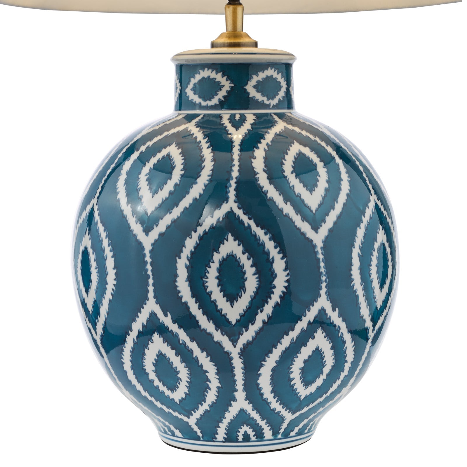Dakari Table Lamp Blue and Antique Brass- Base Only