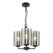 Daylin 3Lt/ 5Lt  Ceiling Light-  Satin Black / Satin Gold w Ribbed Glass Finishes