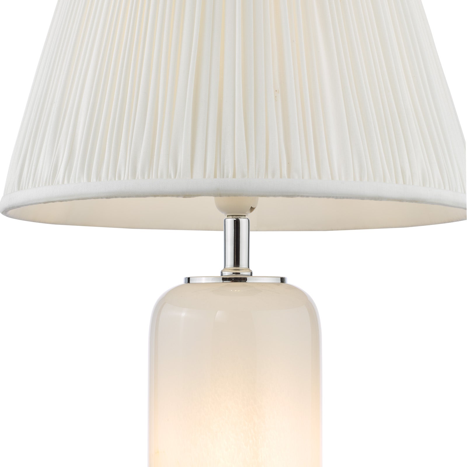 Deandra Table Lamp Yellow and White Art Glass With Shade E27