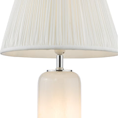 Deandra Table Lamp Yellow and White Art Glass With Shade E27