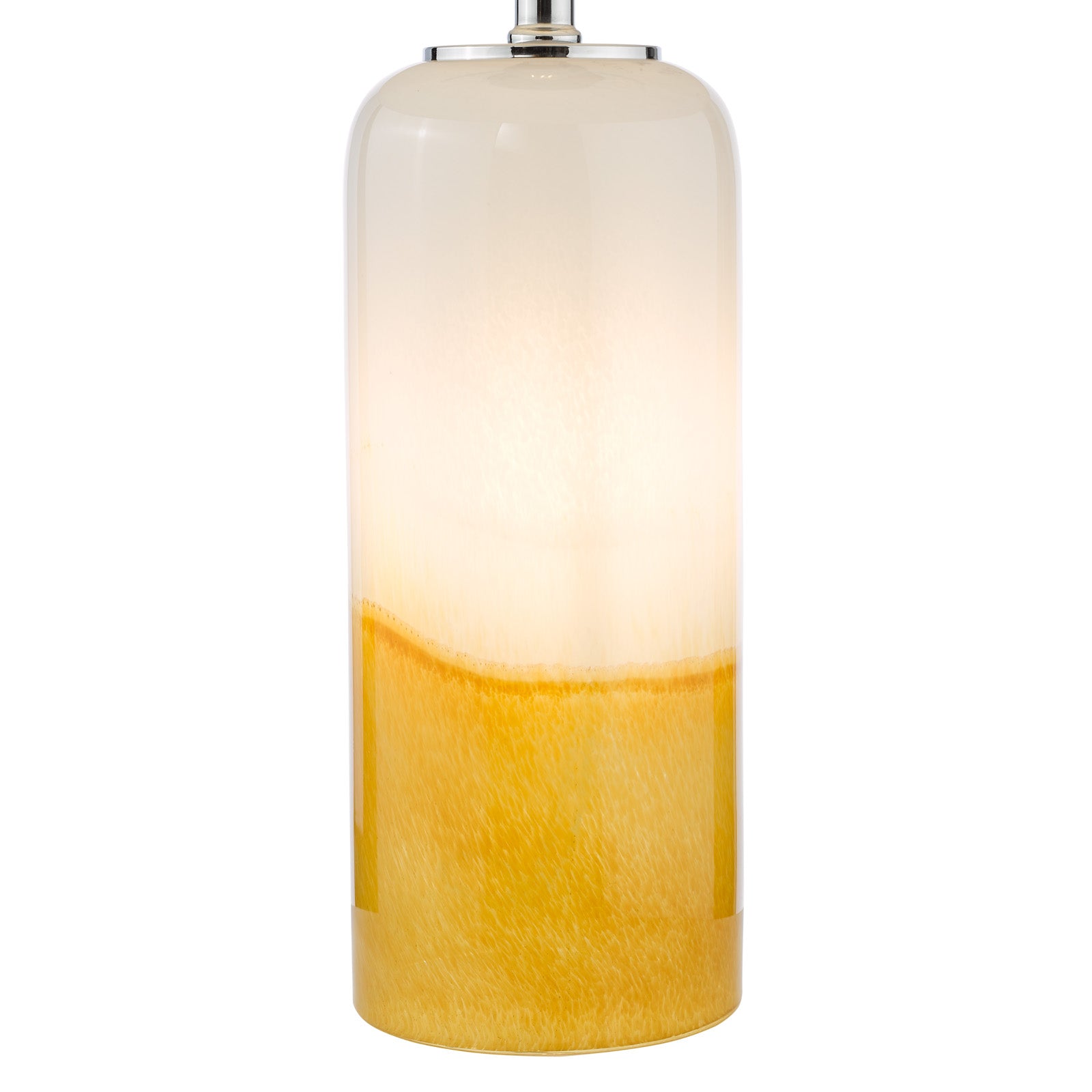 Deandra Table Lamp Yellow and White Art Glass With Shade E27