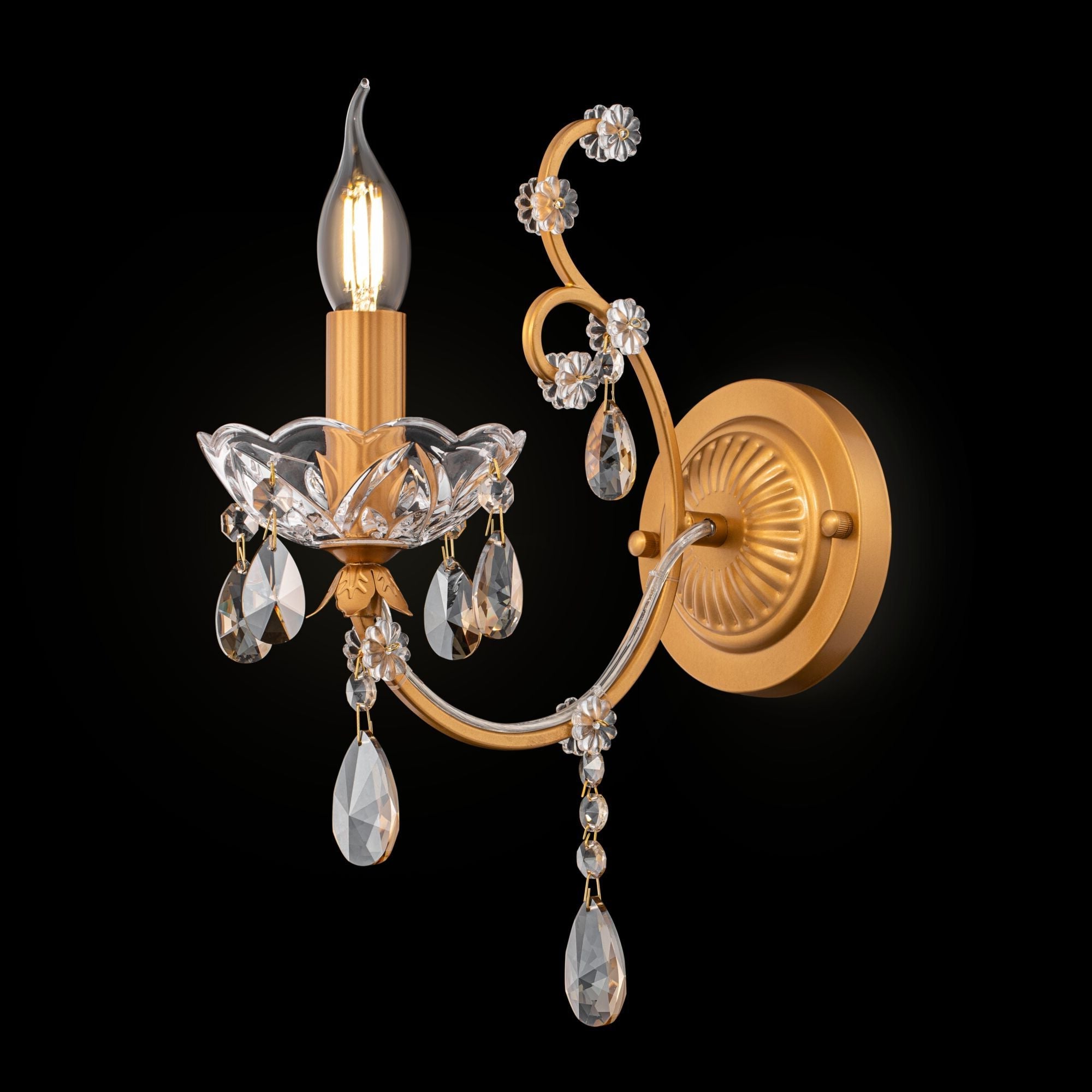 Sevilla Indoor Single Wall Light - Gold Finish