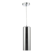 Diaz Pendant Smoked Glass and Polished Chrome