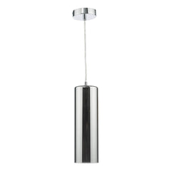 Diaz Pendant Smoked Glass and Polished Chrome