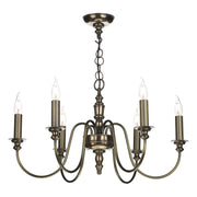 David Hunt Dickens 6 Light Multi-Arm Pendant In Bronze/Pewter Fitting Only