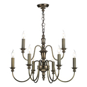 Dickens 9/21Lt Double Height Ceiling Light In Bronze/Pewter Fitting Only
