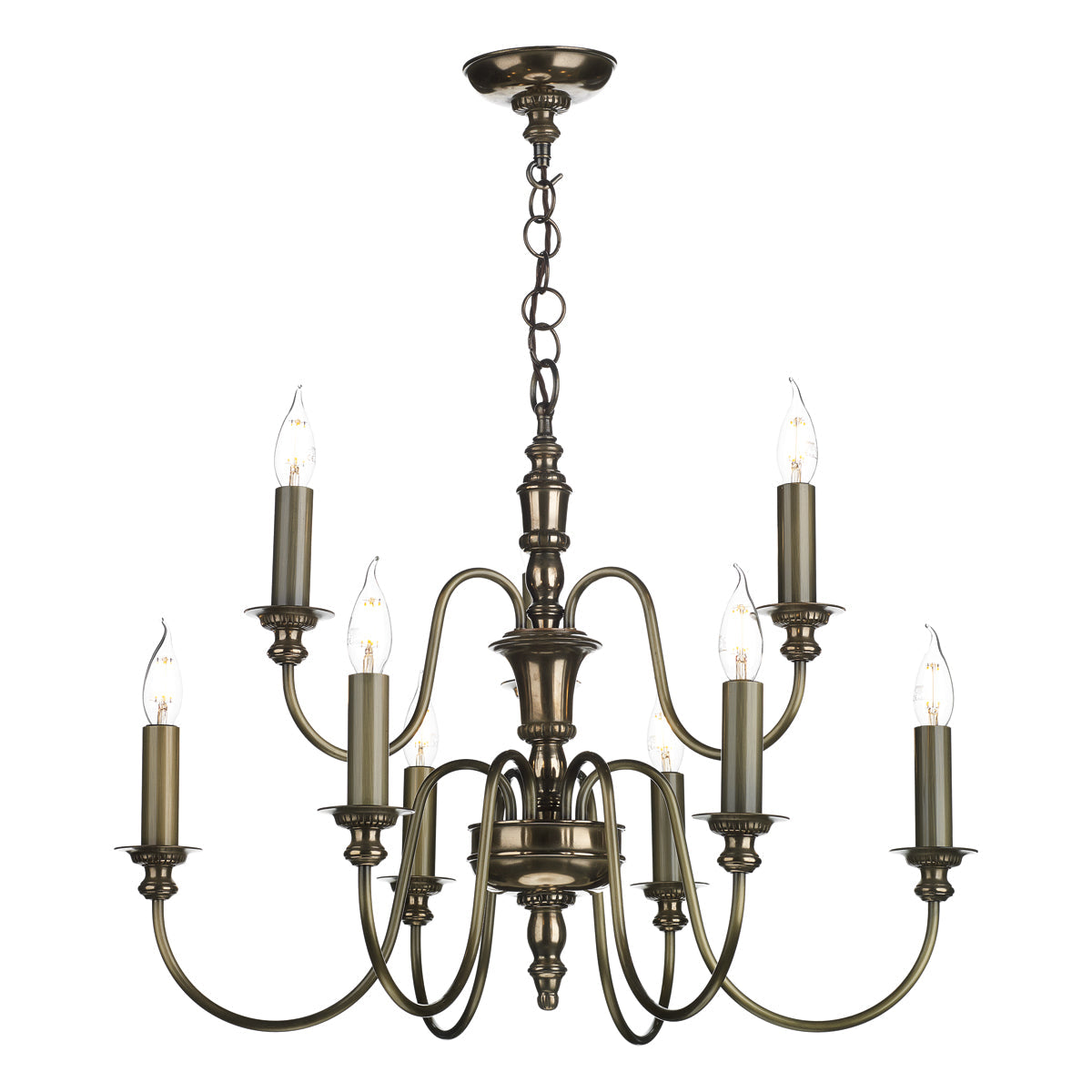 Dickens 9/21Lt Double Height Ceiling Light In Bronze/Pewter Fitting Only