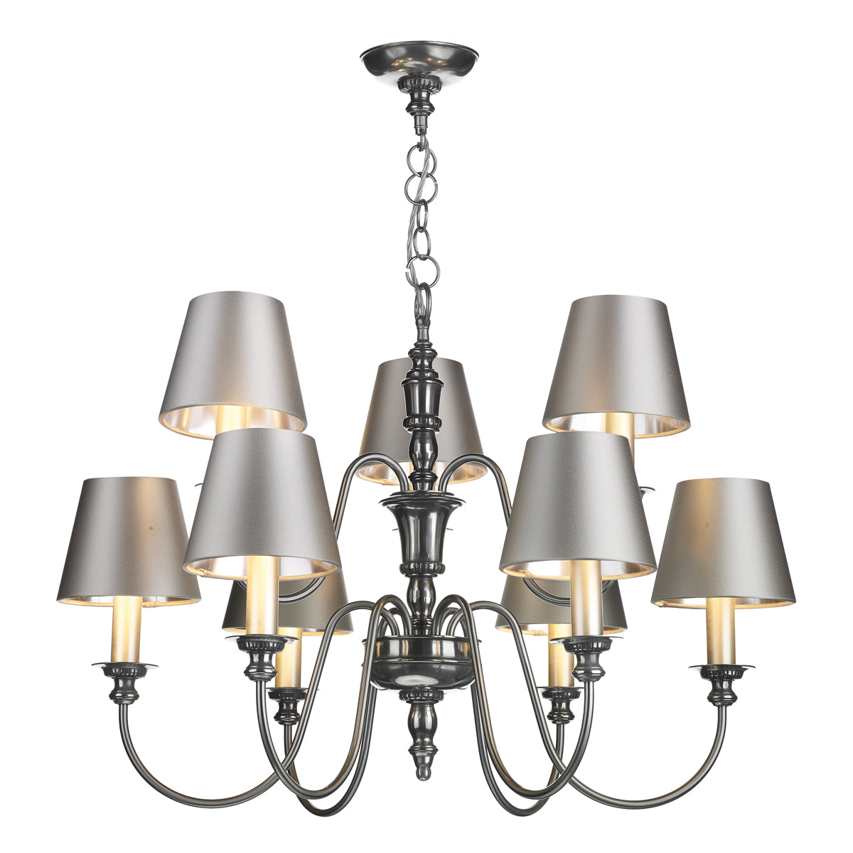 Dickens 9/21Lt Double Height Ceiling Light In Bronze/Pewter Fitting Only