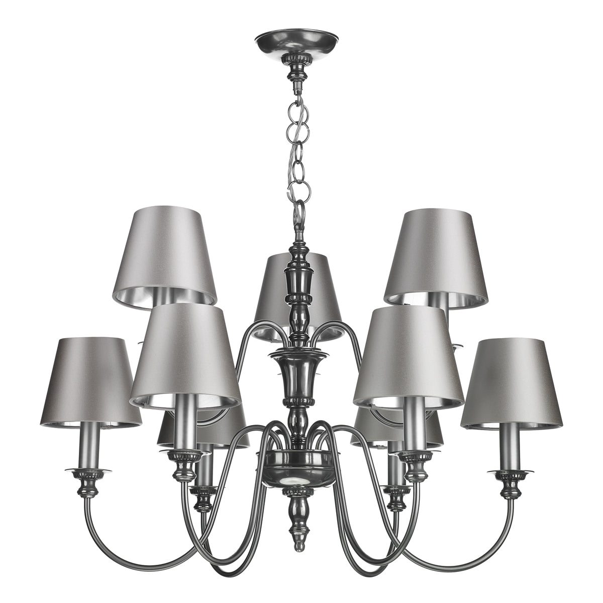 Dickens 9/21Lt Double Height Ceiling Light In Bronze/Pewter Fitting Only