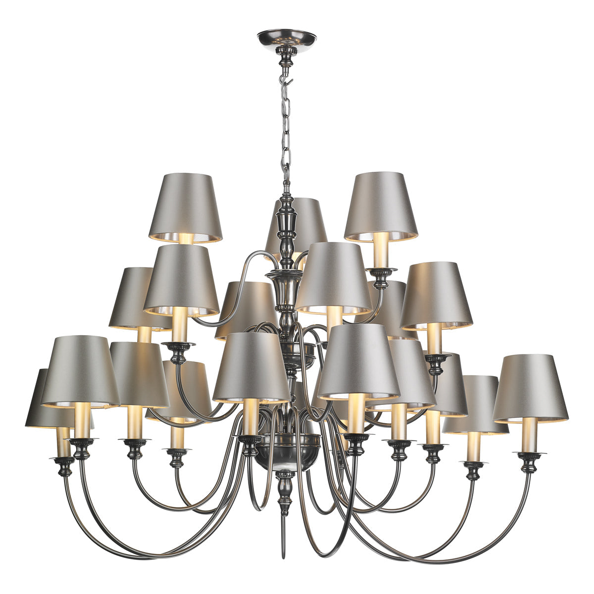Dickens 9/21Lt Double Height Ceiling Light In Bronze/Pewter Fitting Only