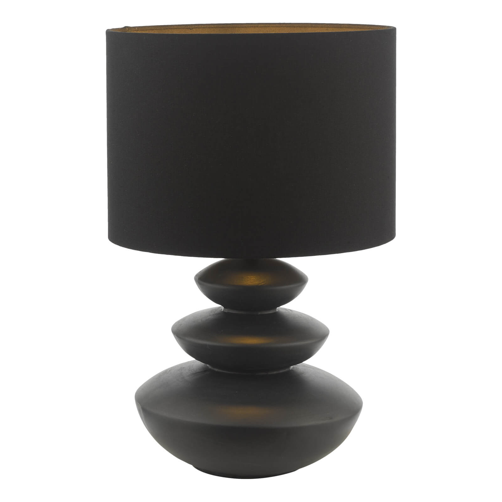 Discus Ceramic Table Lamp Grey With Shade E27