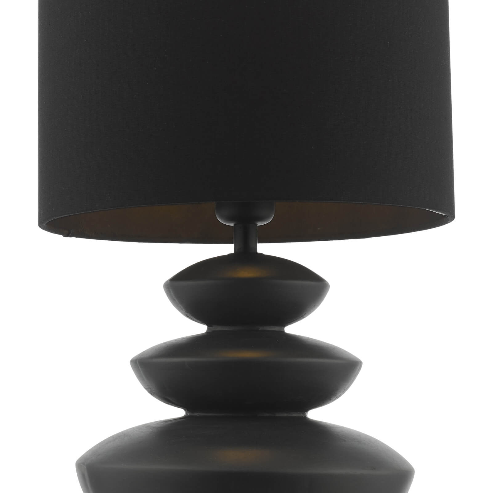 Discus Ceramic Table Lamp Grey With Shade E27