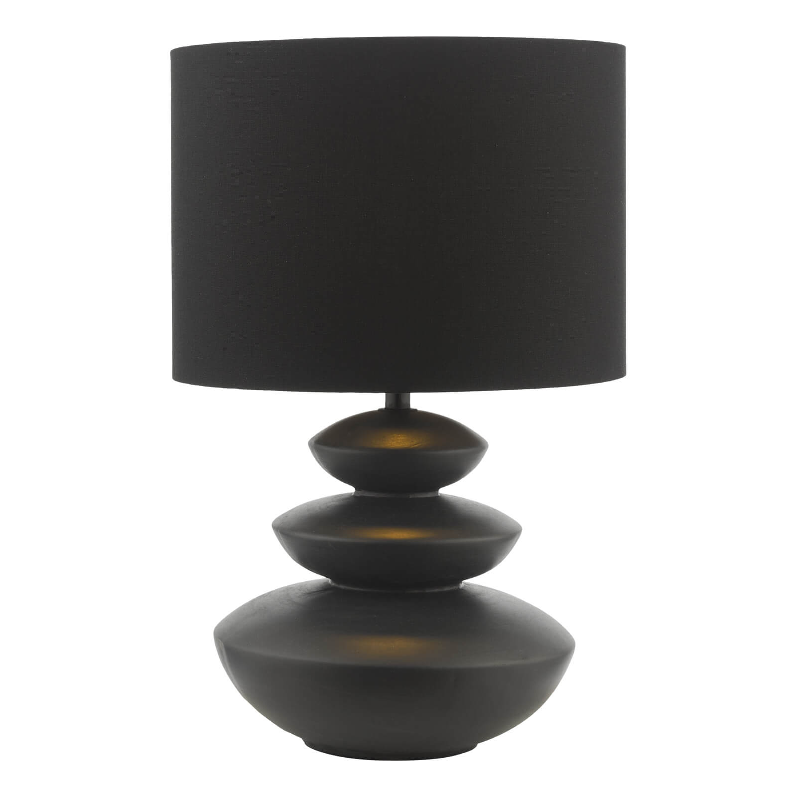 Discus Ceramic Table Lamp Grey With Shade E27