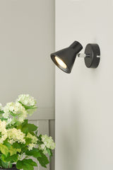 Diza Single Wall Spotlight - Matt Black/Matt Grey