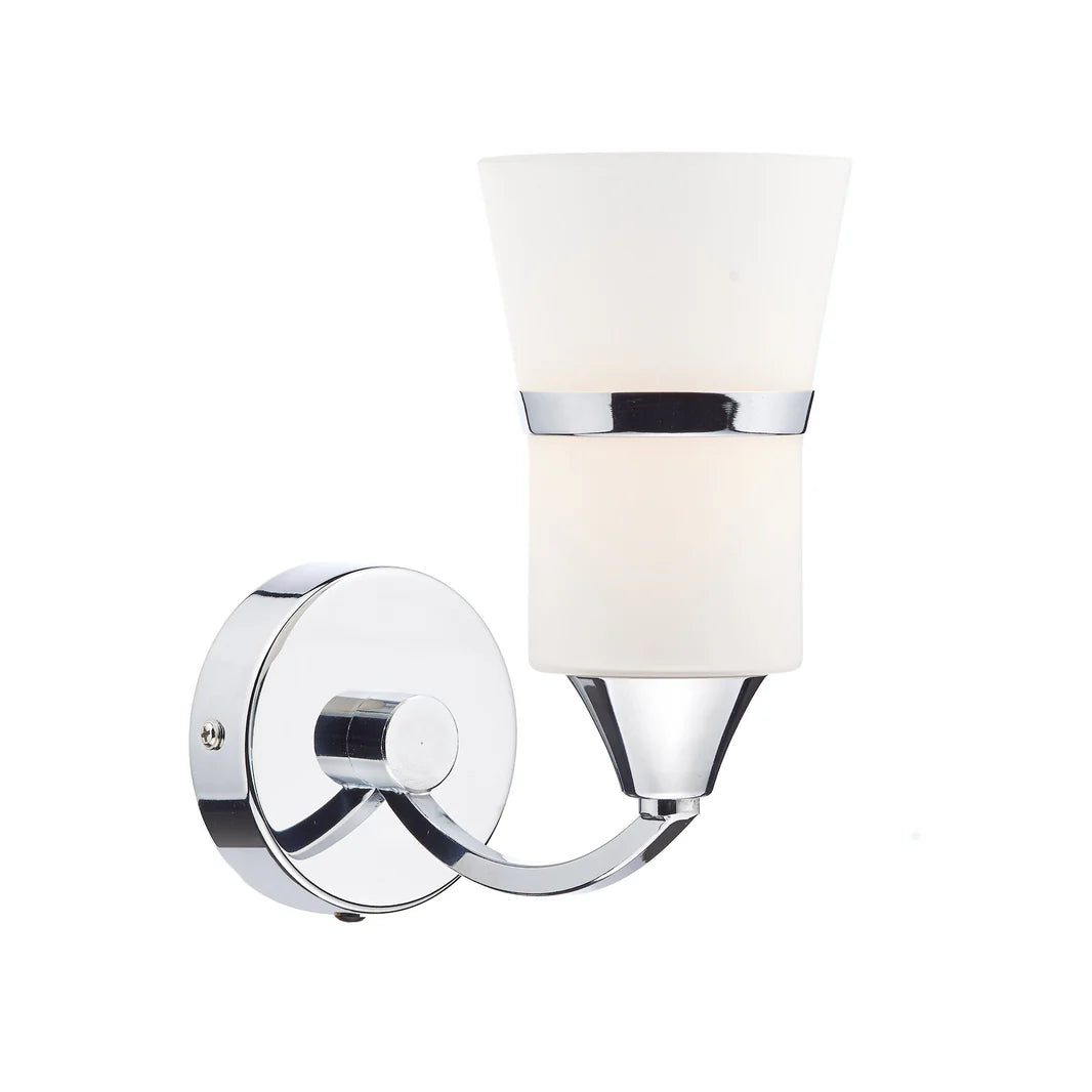 Dublin LED Wall Light Opal Glass & Polished Chrome - Promotional Offer