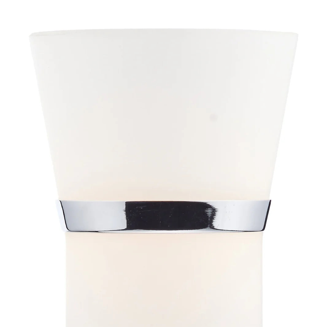 Dublin LED Wall Light Opal Glass & Polished Chrome - Promotional Offer