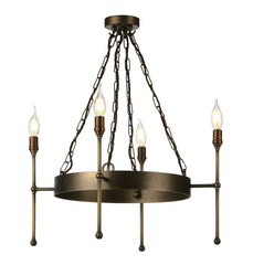 David Hunt Durrell 4 Light Multi-Arm Pendant In Antique Brass Fitting Only