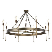 Durrell 8 Light Armed Pendant Antique Brass Fitting Only