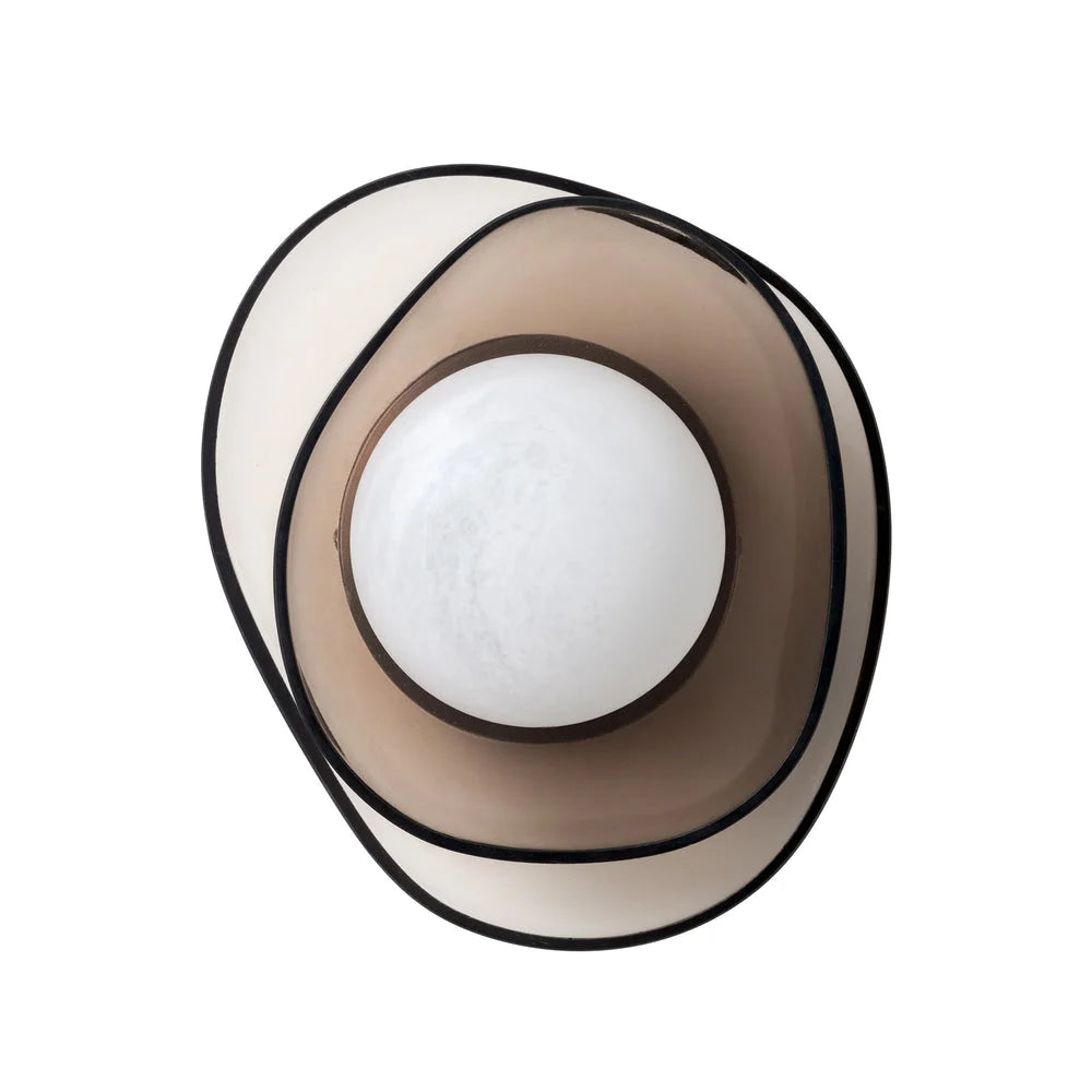 Dulwich Layered Glass Wall Light - Mocha