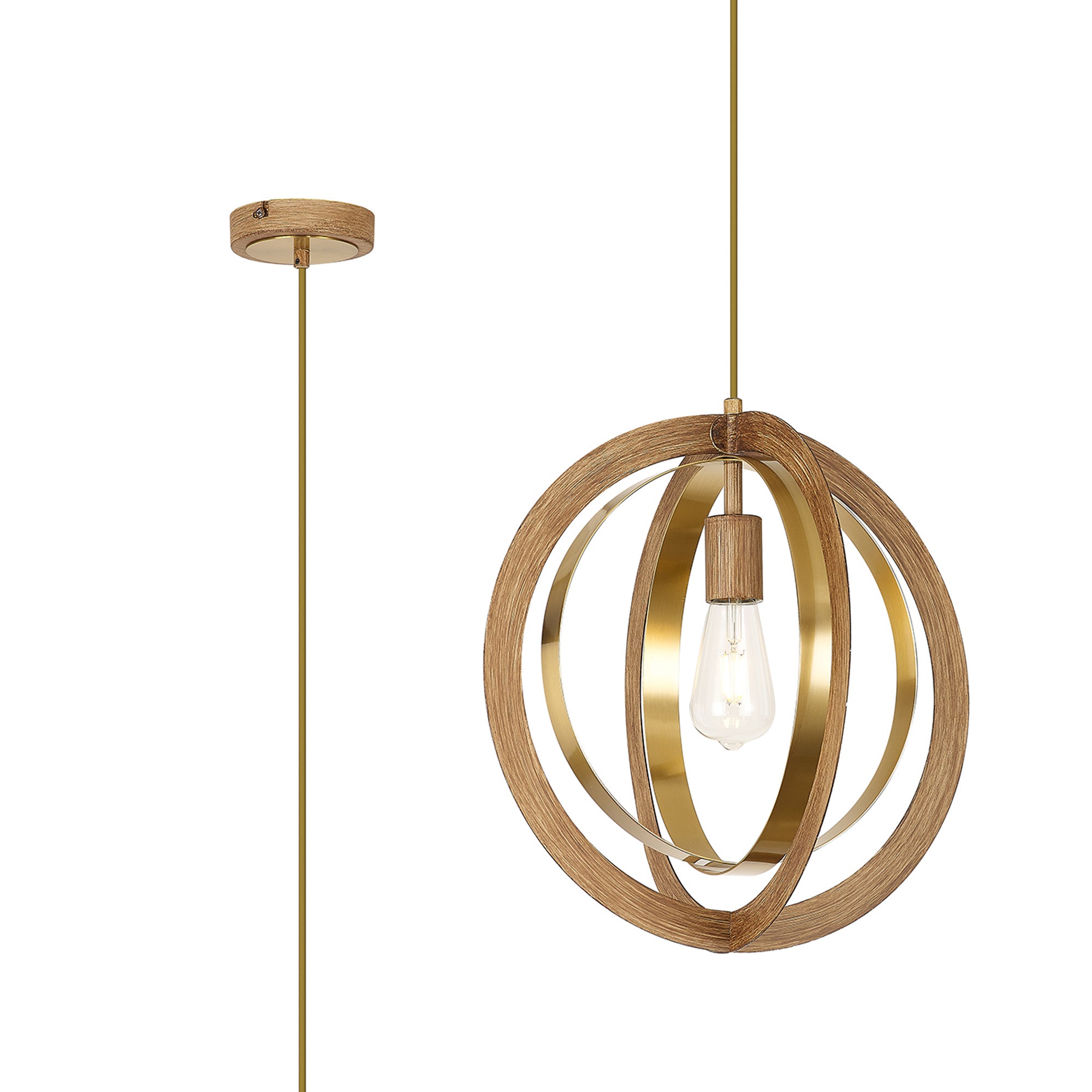 Daly 1Lt E27 Pendant - Various Colours