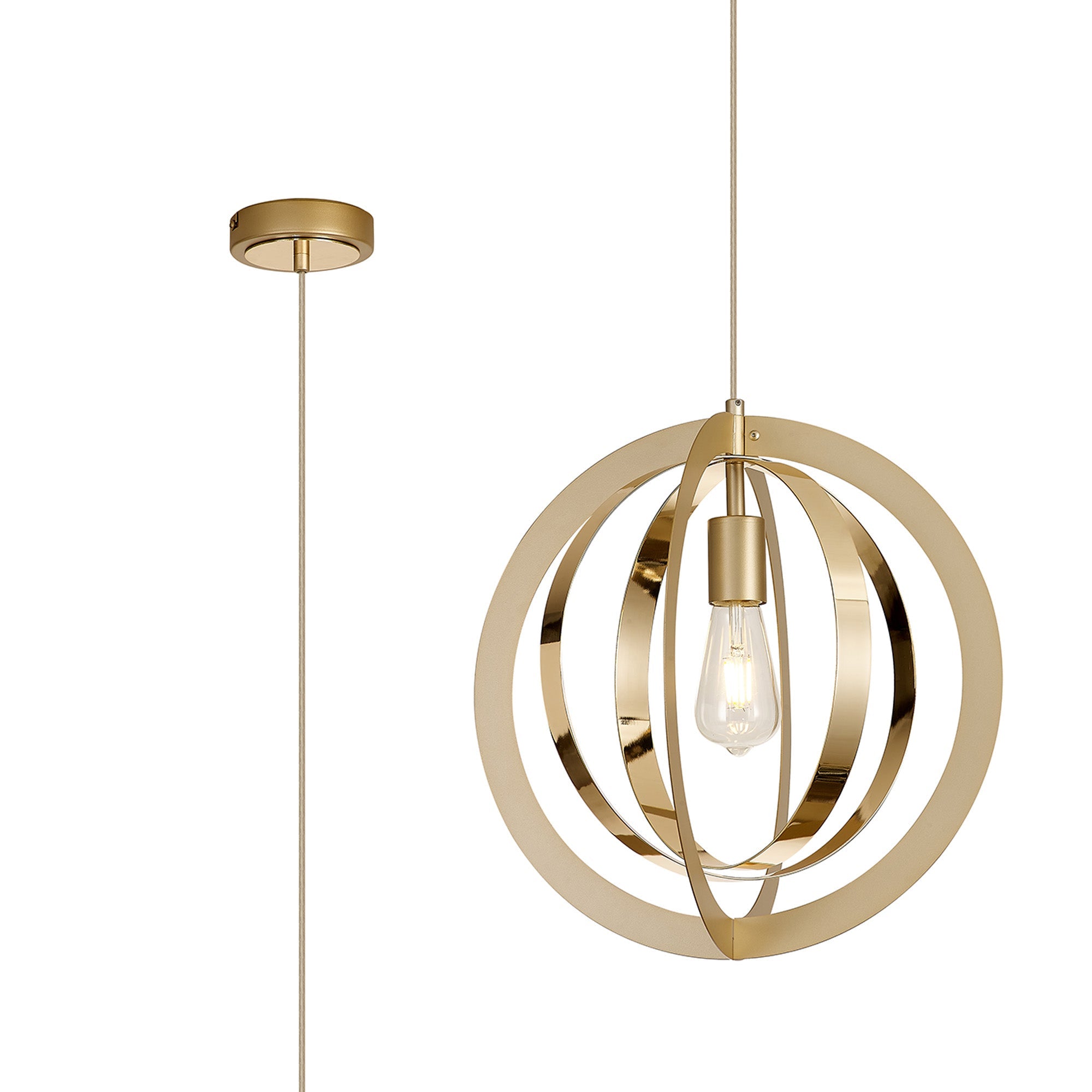 Daly 1Lt E27 Pendant - Various Colours