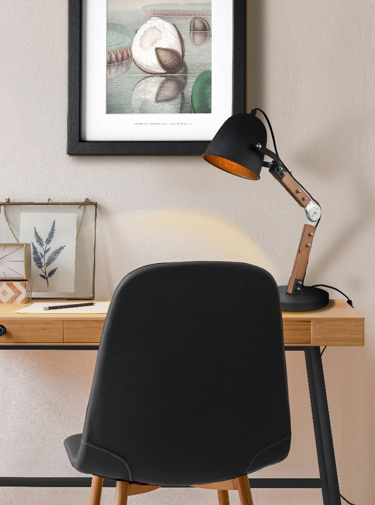 Cheadle Large Adjustable Desk Lamp With Wood