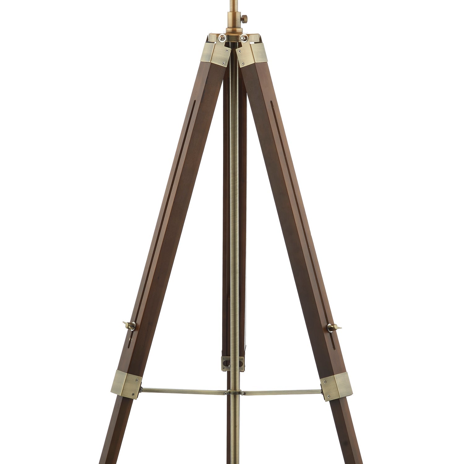 Easel Tripod Floor Lamp Dark Wood Base Only