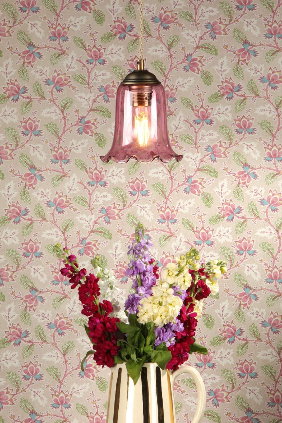 Ebba Pendant Light- Antique Brass & Various Glass Finishes
