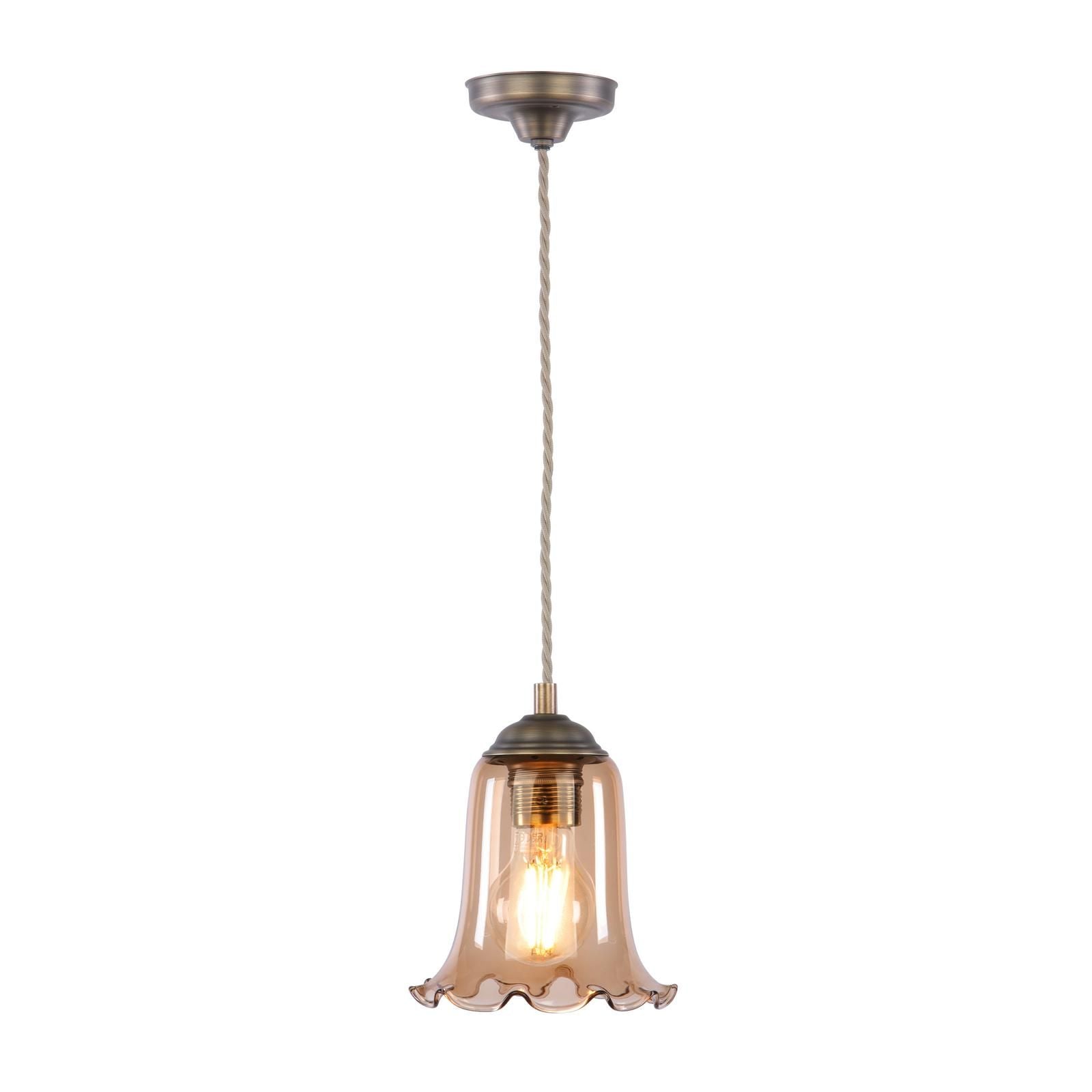 Ebba Pendant Light- Antique Brass & Various Glass Finishes