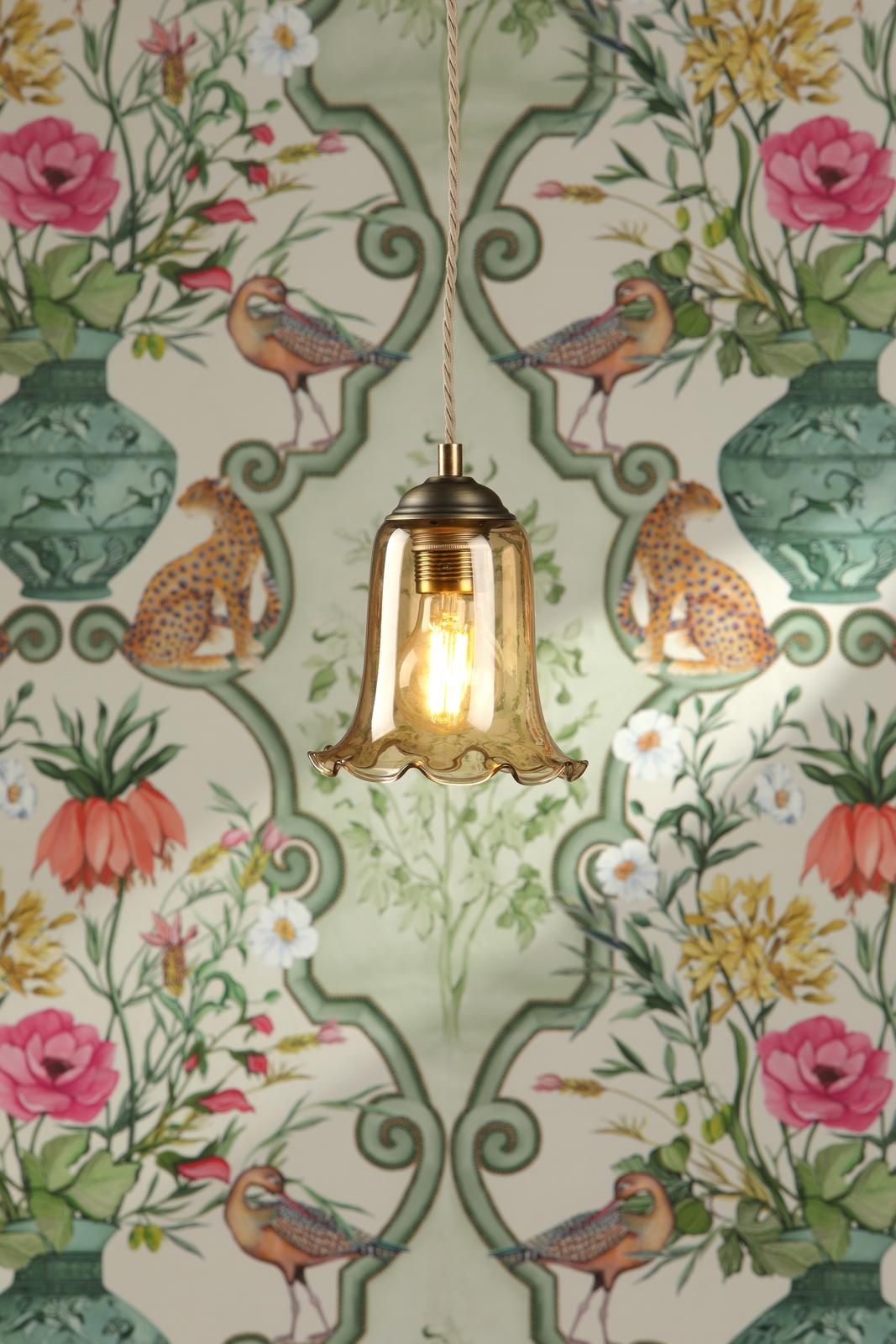 Ebba Pendant Light- Antique Brass & Various Glass Finishes