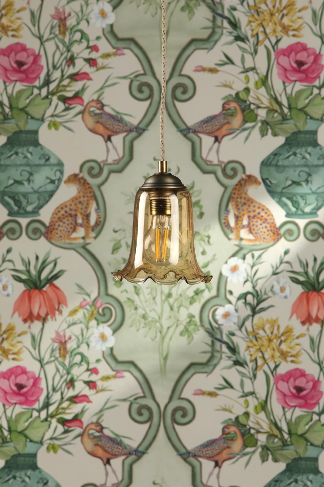 Ebba Pendant Light- Antique Brass & Various Glass Finishes