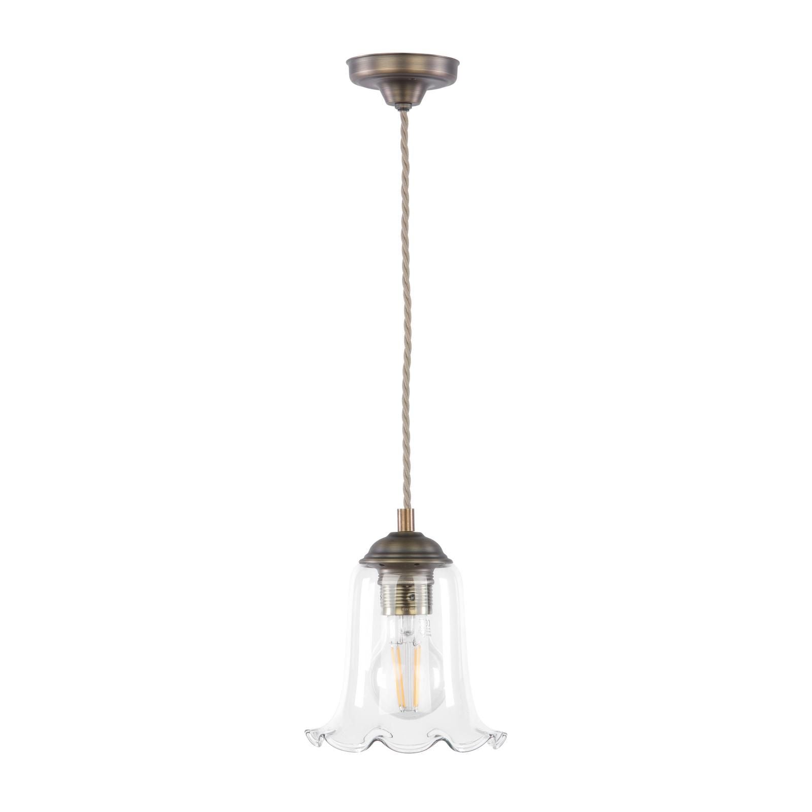 Ebba Pendant Light- Antique Brass & Various Glass Finishes